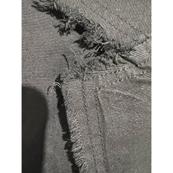 Love Stitch Woman’s Black Jean Jacket Blazer Size Small Embroidered Raw Hem NWT - Picture 6 of 12